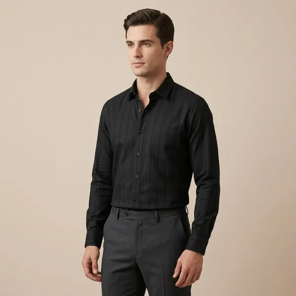 Black_Cotton_Blend_Regular_Fit_Plaid_Check_Casual_Shirt_For_Men