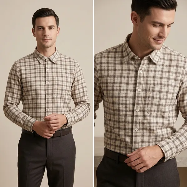 Brown_Grey_Cotton_Blend_Regular_Fit_Plaid_Checkered_Shirt_For_Men