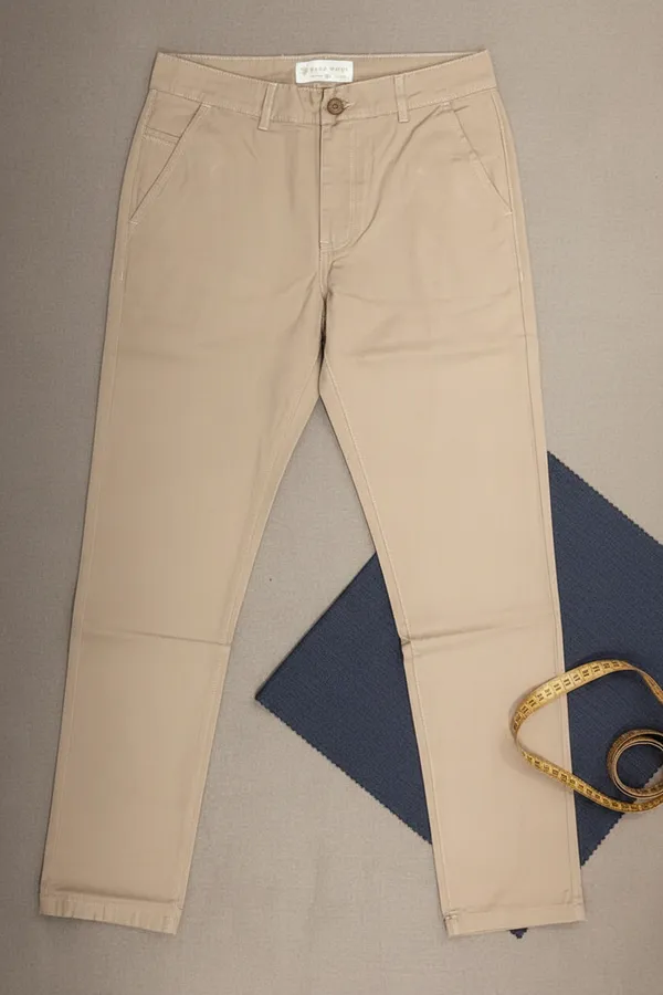 Beige_Cotton_Blend_Slim_Fit_Jeans_For_Men