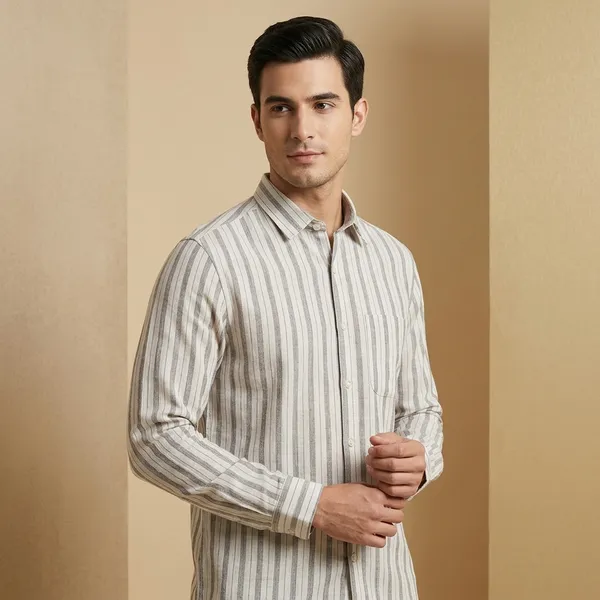 Grey_White_Cotton_Blend_Regular_Fit_Striped_Casual_Shirt_For_Men