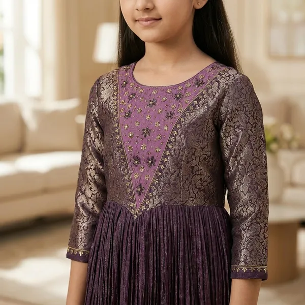 Purple_Embellished_Dress_with_Sequin_Work
