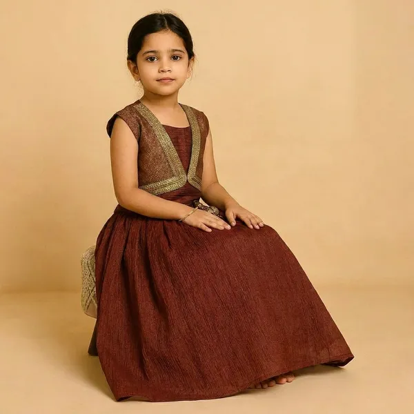 Maroon_Ethnic_Lehenga_Choli_Set_for_Girls_with_Embroidered_Jacket