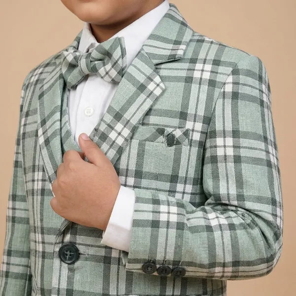 Boys_Green_Checkered_Formal_Suit_with_Bow_Tie_-_3_Piece_Set
