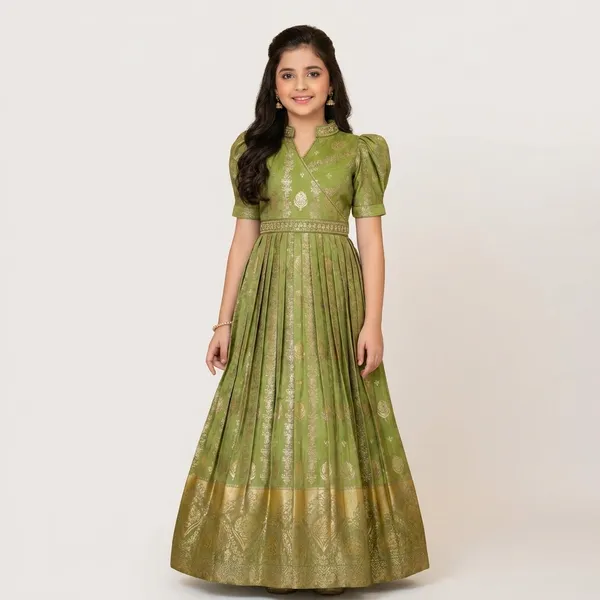 Indian_Green_Gown_For_Child