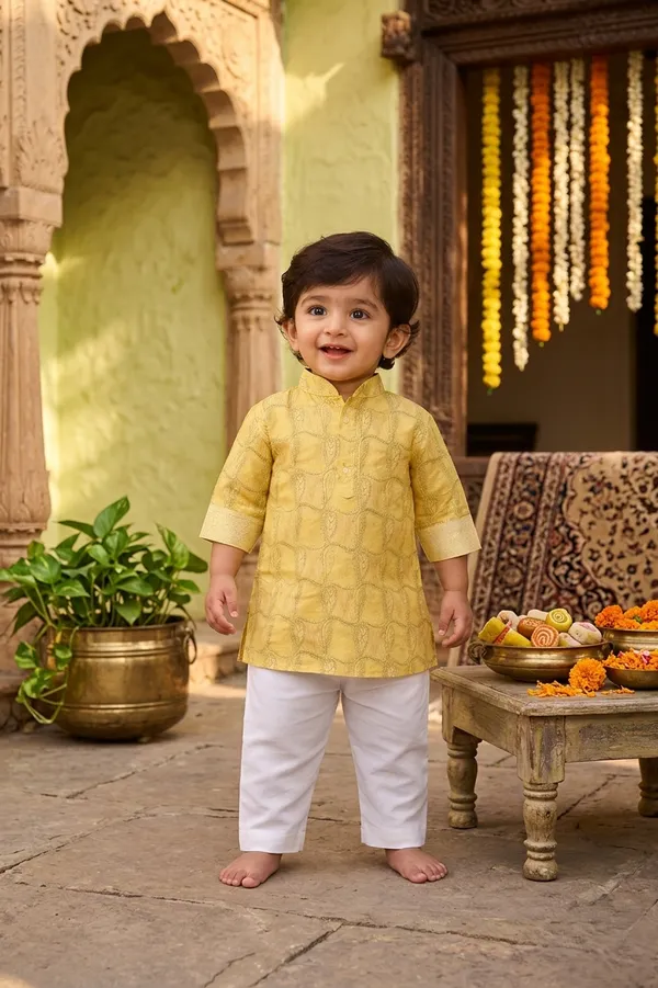 Boys_Yellow_Ethnic_Kurta_Pajama_Set