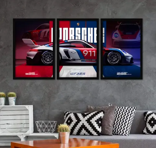 Porsche_911_-3_Split_Poster_Set_Of_3_With_Frame_A4_Size_Each_(8X12_Inch)