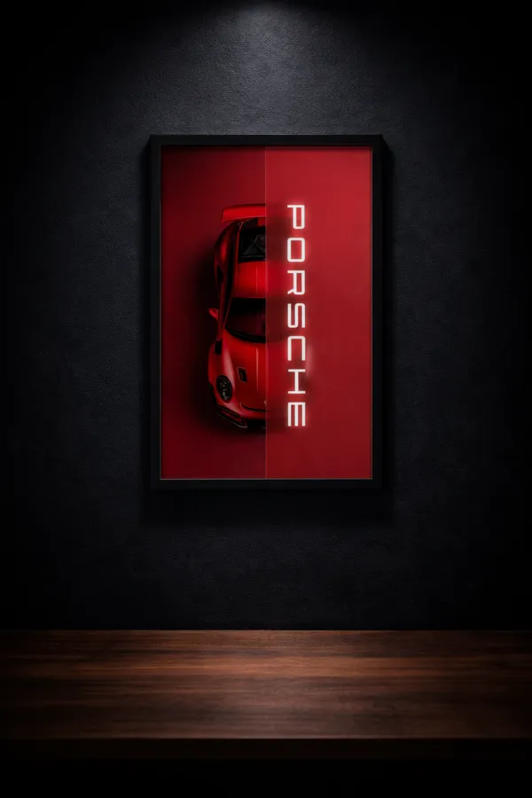 Car_Poster_A4_Size_Framed_Poster