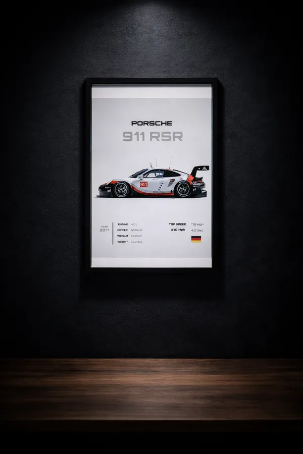 Car_Poster_A4_Size_Framed_Poster