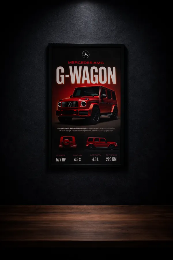 Car_Poster_A4_Size_Framed_Poster