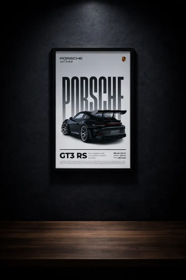 Car_Poster_A4_Size_Framed_Poster