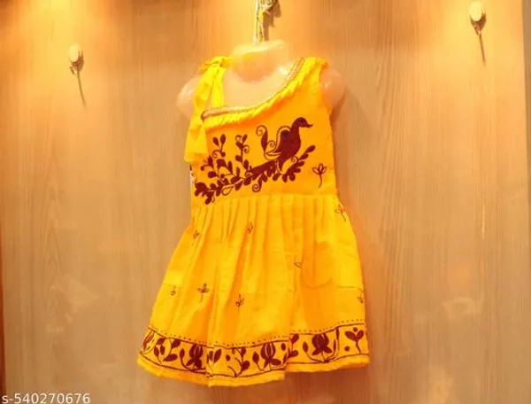 Yellow_Khadi_Cotton_Premium_And_Elegant_Frock_For_Girls