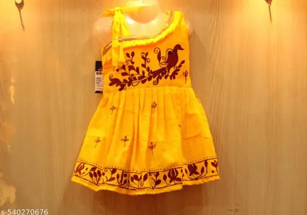 Yellow_Khadi_Cotton_Premium_And_Elegant_Frock_For_Girls