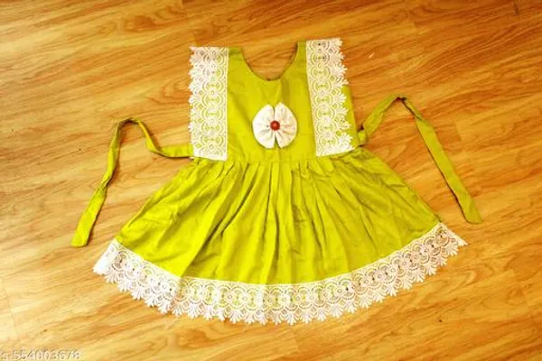 Green_Rayon_Premium_And_Elegant_Dress_For_Girls