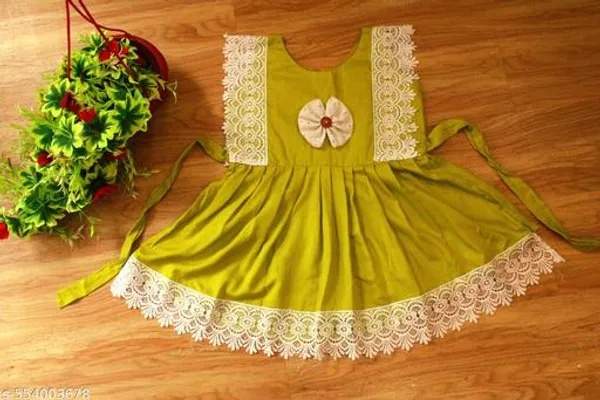Green_Rayon_Premium_And_Elegant_Dress_For_Girls