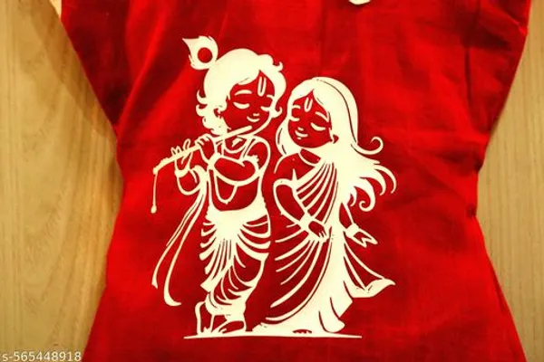 Red_Khadi_Cotton_Premium_And_Elegant_Dress_For_Girls