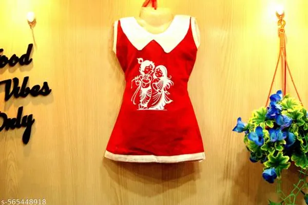 Red_Khadi_Cotton_Premium_And_Elegant_Dress_For_Girls