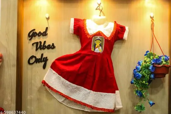 Red_Rayon_Premium_And_Elegant_Frock_For_Girls