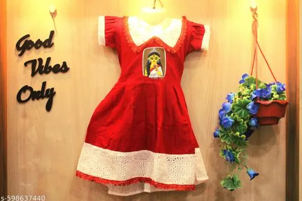 Red_Rayon_Premium_And_Elegant_Frock_For_Girls
