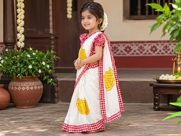 Bengali_Festive_Checkered_Kids_Saree