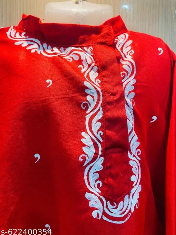 Red_And_White_Cotton_Premium_And_Elegant_Dhoti_Set_For_Boys