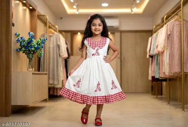 White_Rayon_Premium_And_Elegant_Dress_For_Girls