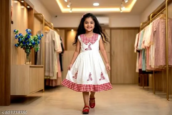 White_Rayon_Premium_And_Elegant_Dress_For_Girls