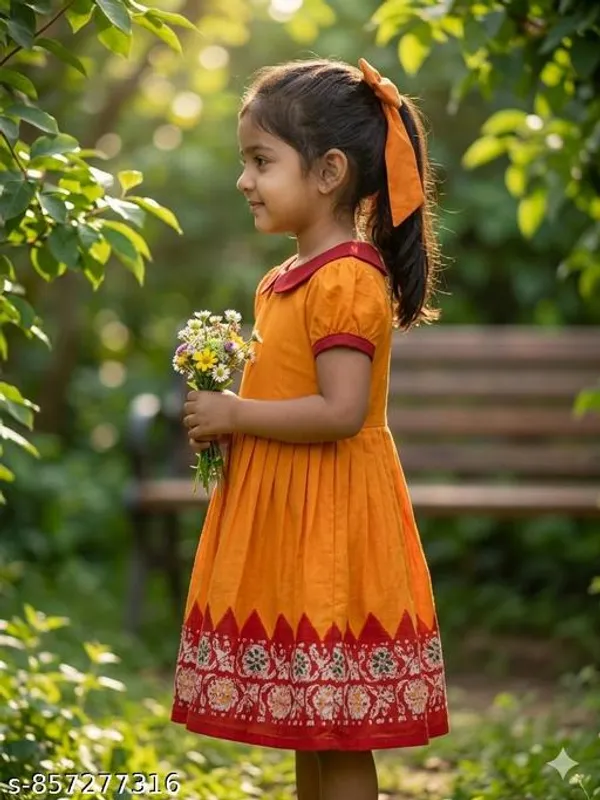 Orange_Cotton_Premium_And_Elegant_Frock_For_Girls