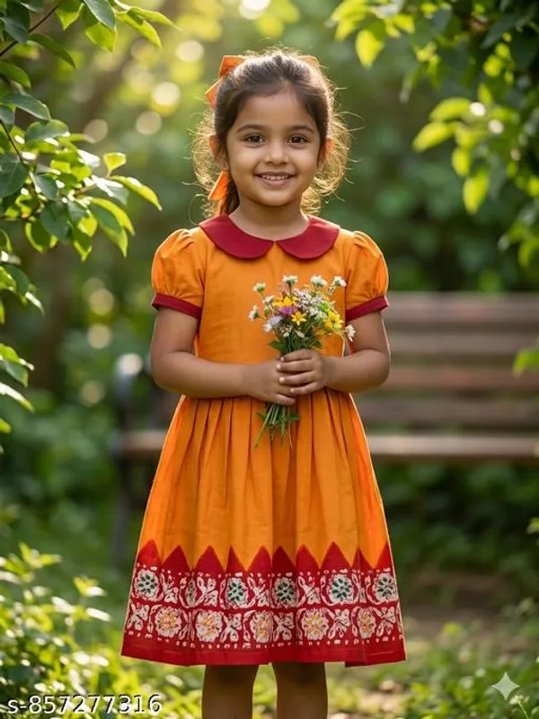 Orange_Cotton_Premium_And_Elegant_Frock_For_Girls