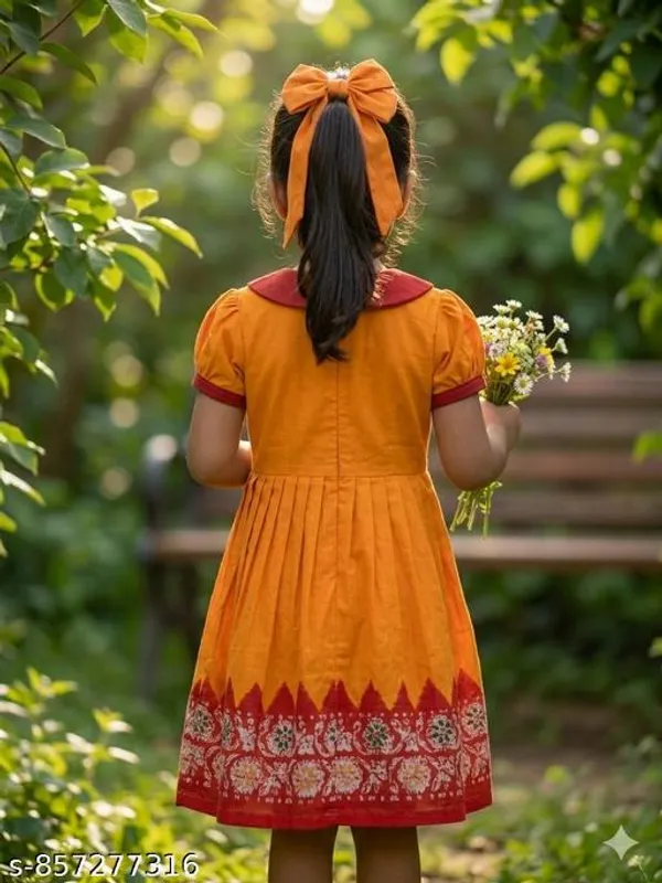 Orange_Cotton_Premium_And_Elegant_Frock_For_Girls
