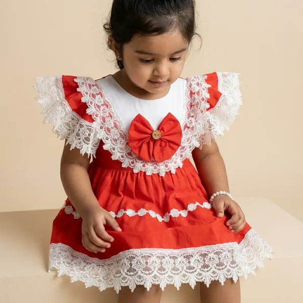 Red_Rayon_Premium_And_Elegant_Dress_For_Girls