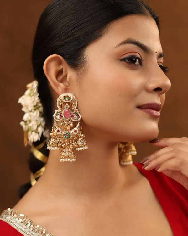 Noorani_Premium_Pink_Jhumki