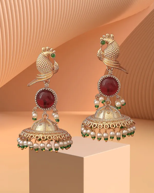 Mayil_Gold_Jhumki_Earrings