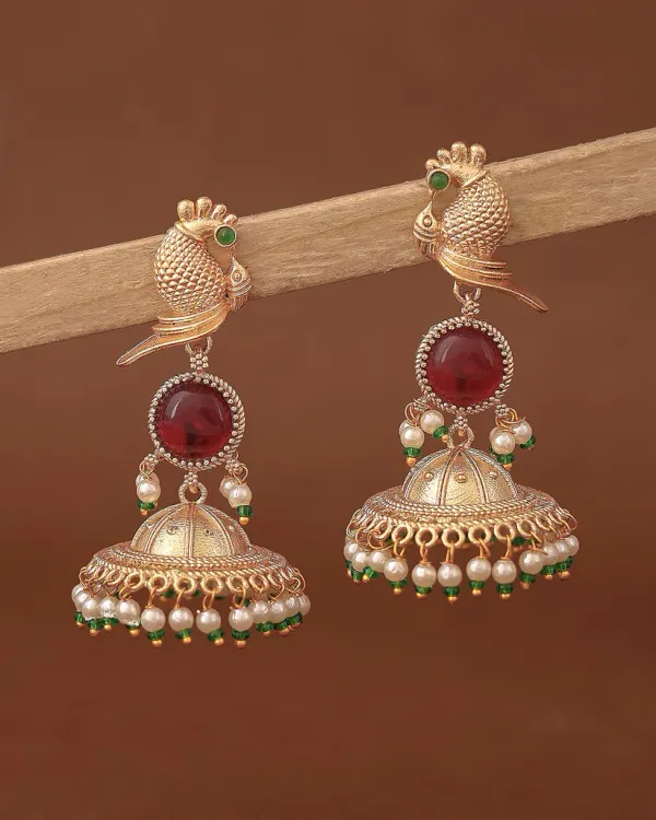 Mayil_Gold_Jhumki_Earrings