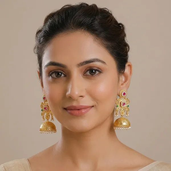 Alankrita_Premium_Pink_Jhumki_Earrings