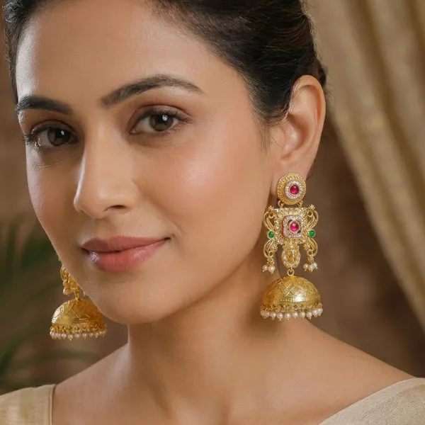 Alankrita_Premium_Pink_Jhumki_Earrings
