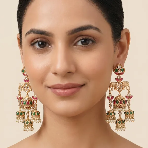 Gaurika_Gold_Jhumki_Earrings