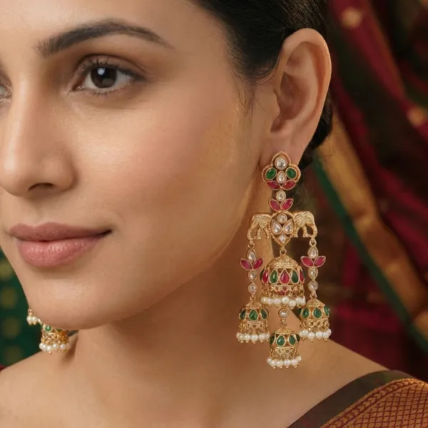 Gaurika_Gold_Jhumki_Earrings