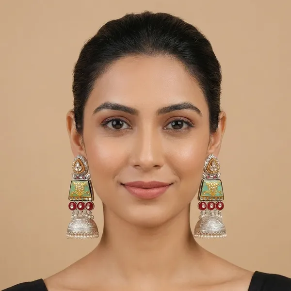Shivika_Blue_Jhumki_Earrings