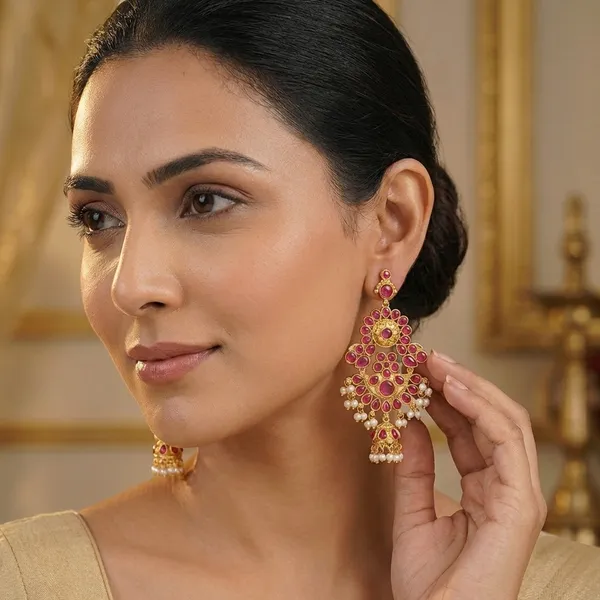 Niharika_Pink_Dangler_Earrings