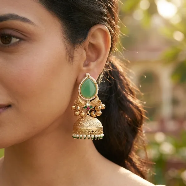 Sharvani_Light_Green_Jhumki