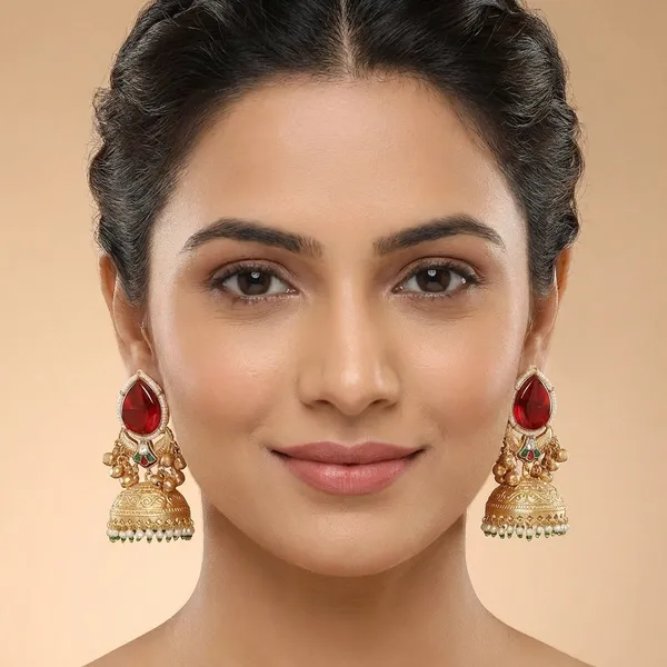 Sharvani_Red_Jhumki