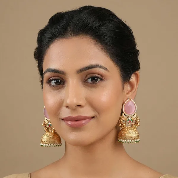 Sharvani_Pink_Jhumki