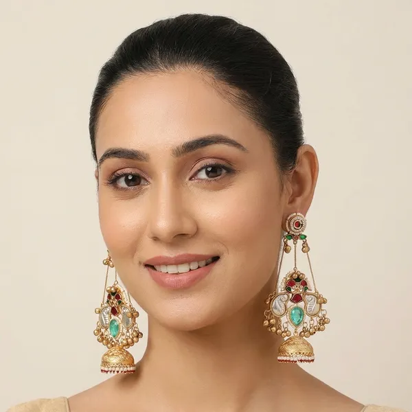 Nidhivan_Premium_Blue_Jhumki