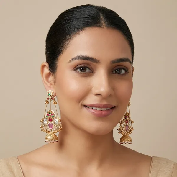 Nidhivan_Premium_Pink_Jhumki