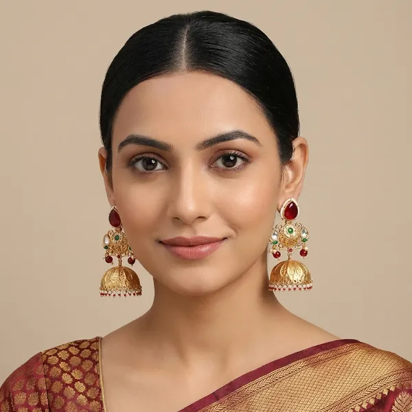 Tejaswini_Gold_Jhumki_Earrings