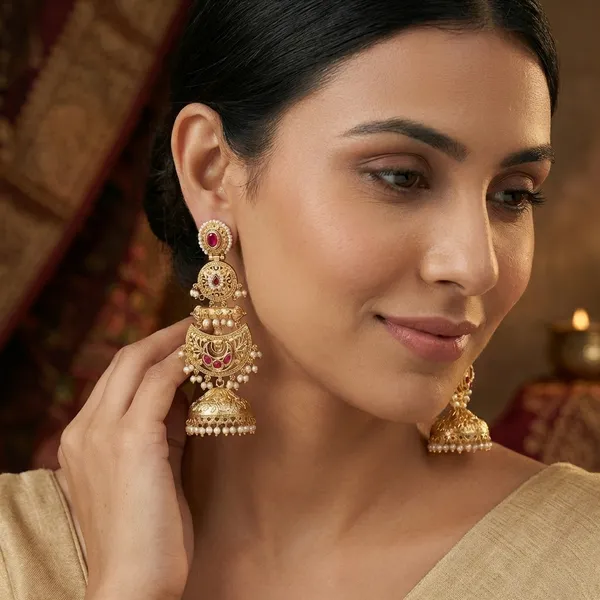 Falguni_Premium_Pink_Gold_Jhumki