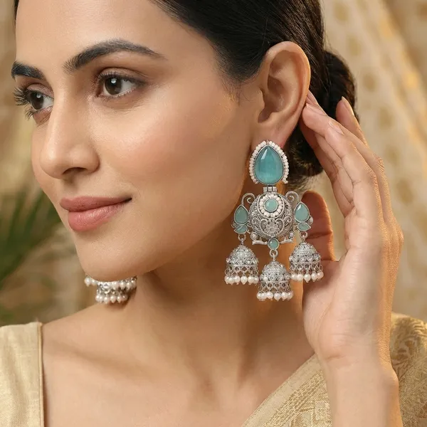 Prakriti_Blue_Traditional_Dangler_Earrings