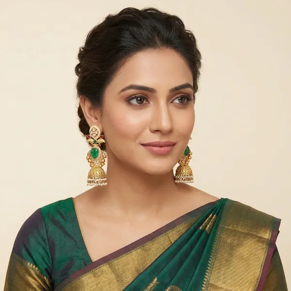 Sagarika_Golden_Jhumki_Earrings
