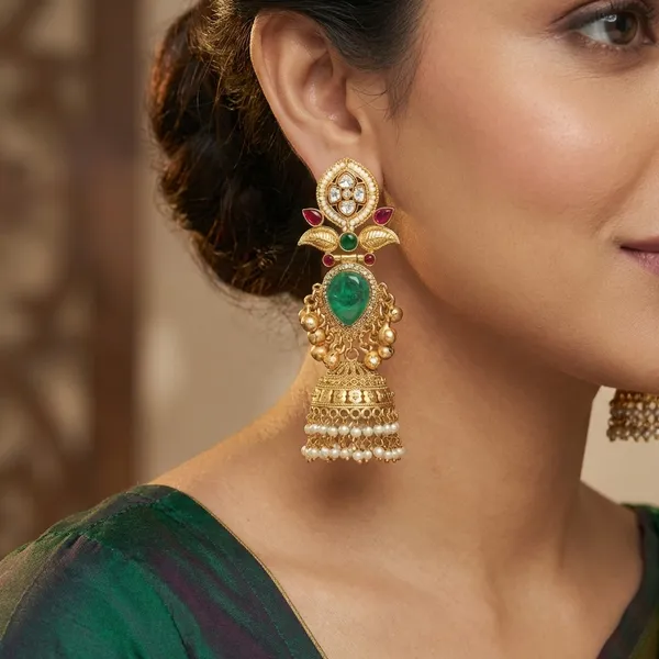 Sagarika_Golden_Jhumki_Earrings