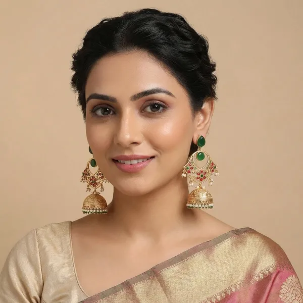 Takshvi_Green_Jhumki_Earrings